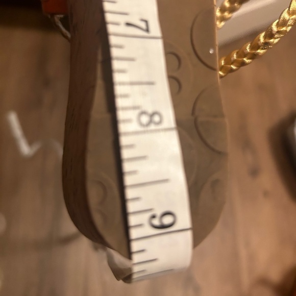 Kate Spade Women's Orange and Gold Bali Wedges Size 9 - Picture 13 of 14